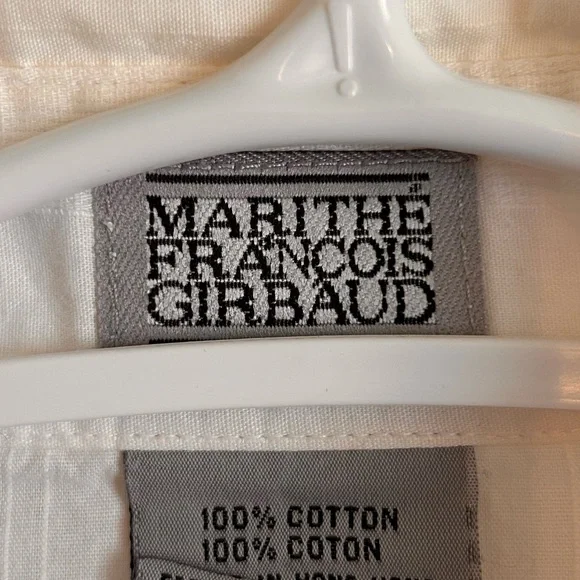 Marithe Francois Girbaud White Button-Up Shirt - Picture 2 of 12